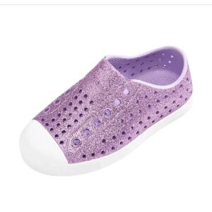 Native Kids Lavender Glitter Slip-On Shoes